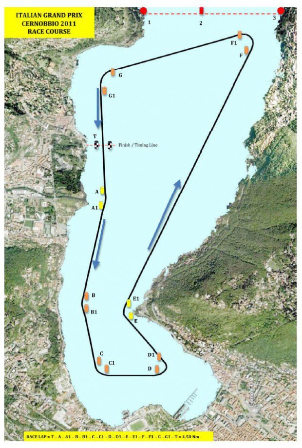 cartina percorso offshore cernobbio 2011
