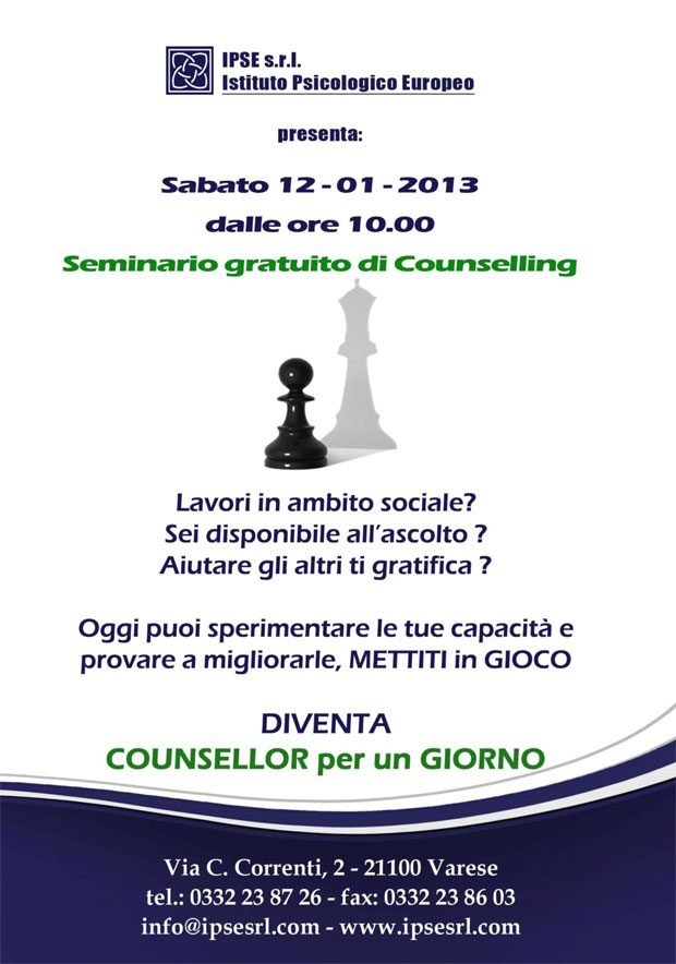 Seminario di Counselling 12 Gennaio 2013 1