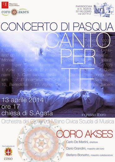 Como Chiesa S. Agata: "Canto per Te" Concerto di Pasqua 1 concerto pasqua como