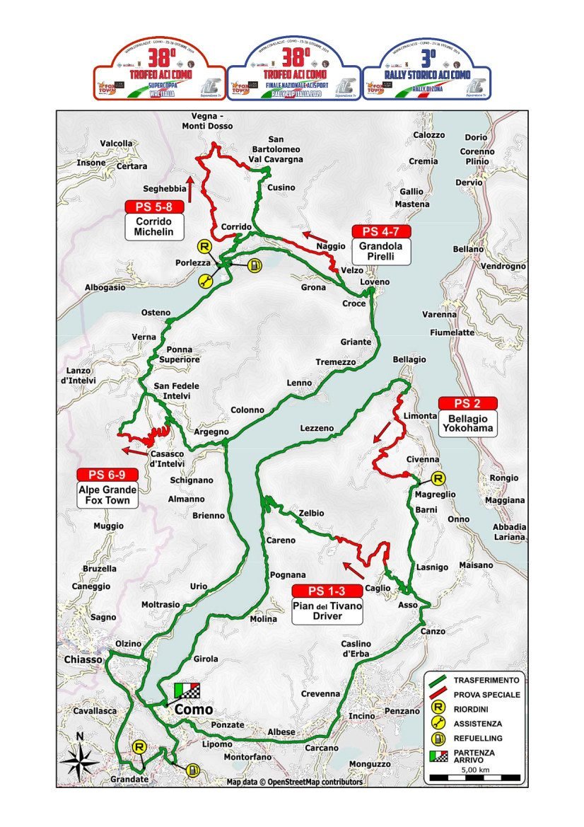 Cartina rally como 2019