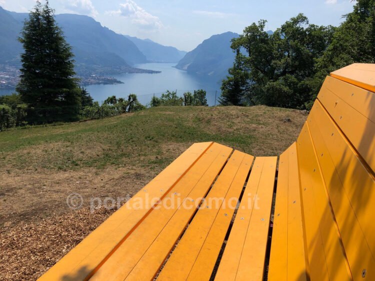 panchina gigante lago di Como Bellagio Civenna 3