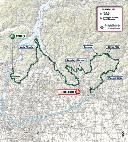 Percorso Giro ciclistico Lombardia 21