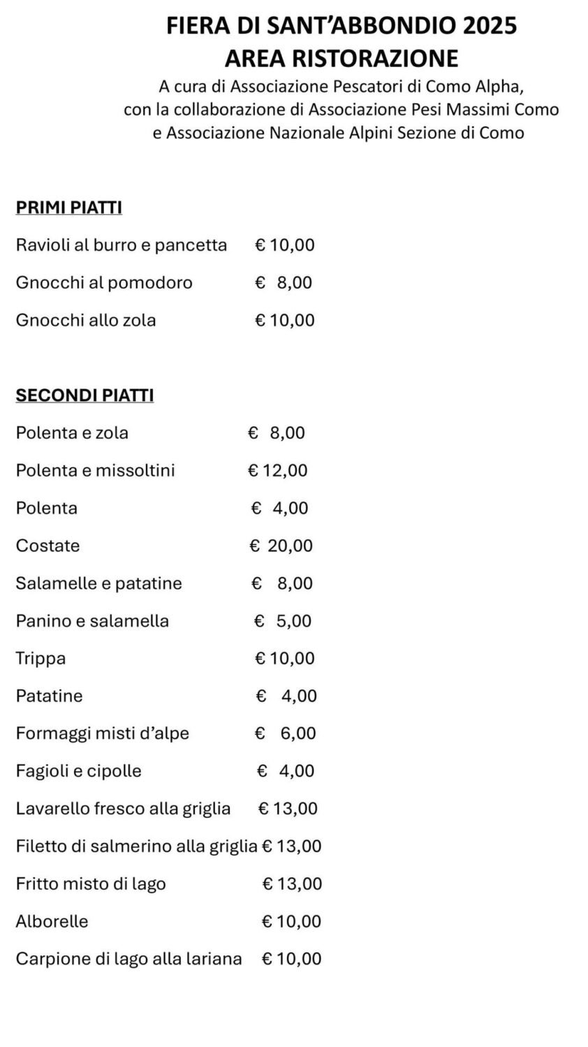 Menu fiera santabbondio