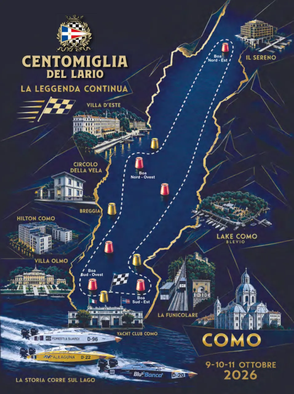 Percorso Centomiglia del Lario 2026